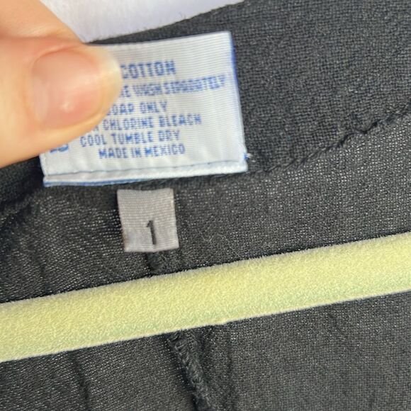 Oh My Gauze Black Top Square Neck Detail Size 1 S/M - Picture 5 of 7